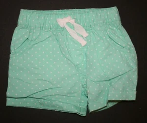 New Carter's Girls 4 year Shorts White Polka Dots on Light Green Pockets Pull On - Picture 1 of 2