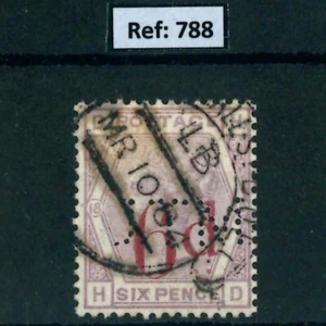 GB QV The Unified Issue 1883 6d Lilac (surcharged 6d in carmine) SG162 Fine Used - Picture 1 of 2