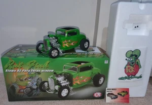1:18 ACME 1932 Ford Three Window Coupe Rat Fink Hot Rod Blown Hemi motor Ed Roth - Picture 1 of 3