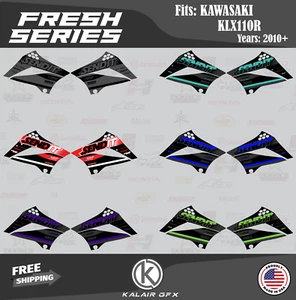 Kawasaki KLX110 (2010-2024) KLX-110 Shroud Graphics Fresh Series - Picture 1 of 21