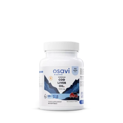 Osavi Norwegian Cod Liver Oil 1000 mg - 60 softgels, lemon flavour