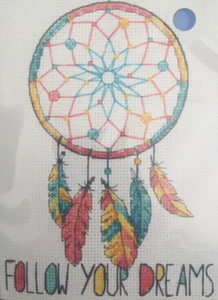 DIMENSIONES ATRAPASUEÑOS Kit Punto de Cruz Contado Difícil de Encontrar. Nativo americano - Imagen 1 de 3