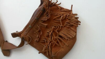 Minnetonka Cartera de Cuero Triple Flecos Cartera Bolso de Hombro Bandolera Hippie Foto 1 de 4