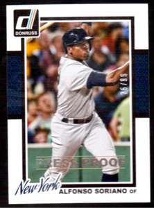 Donruss #100 Alfonso Soriano 2014 oro prueba de prensa #75/99 - Imagen 1 de 1