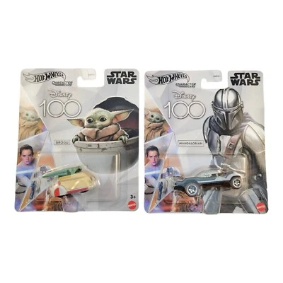Hot Wheels Disney 100th anniversary Grogu & Mandalorian Star Wars 1:64 Diecast - Image 1 of 4