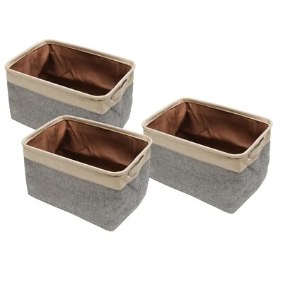 3pk Sorbus Collapsible Storage Basket Set Multipurpose Basket Organizer Gray - Image 1 of 4