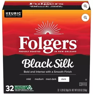 Black Silk Dark Roast Gemahlener Kaffee, 32 Keurig K-Cup Pods - Bild 1 von 5