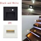 2XWhite LED Stair Step Light Outdoor Floodlight Pathway Path Corner Wall Lamp 3W
