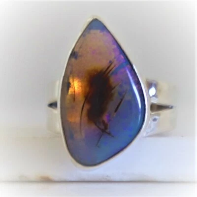 MONARCH OPAL GEMSTONE 925 SOLID STERLING SILVER HANDMADE JEWELRY RING 3 TO 12 - Image 1 of 4