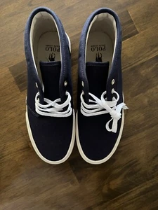 Polo Ralph Lauren Keaton Chukka Tenis Hunter Azul Marino Medio Top Zapatos Para Hombre 8 Nuevo Sin Caja - Imagen 1 de 7