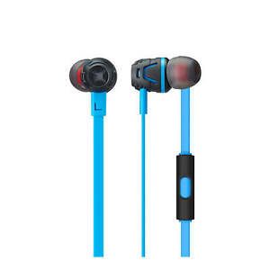 Phiaton C450S Wired Earbuds with Tangle Free Flat Cables. Deep Bass and Colorful