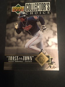 1997 Upper Deck Collector's Choice Toast of the Town Manny Ramirez #T13