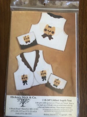 H-247 Littlest Angels Cat Vest by Hickory Stick & Co. - Image 1 of 4