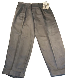 Vintage City Streets  Mens Pants  Gray Brown Pleated Front New With Tags 36x32 - Picture 1 of 9