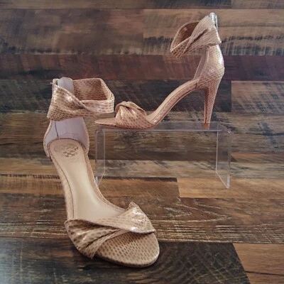 Vince Camuto Women's Camden Beige Strap Open Toe Heels Size 6 - Image 1 of 4