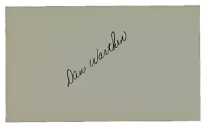 "Montreal Expos" Dan Warthen Hand Signed 3X5 Card COA - Picture 1 of 2