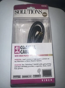 New! Solutions S1.603R 3 Foot Coaxial Cable With Gold Plated F To F Connectors!! - Picture 1 of 3