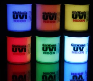 PINTURAS INVISIBLES LUZ NEGRA UV REACTIVAS 1 oz 6 COLORES NEÓN - Imagen 1 de 41