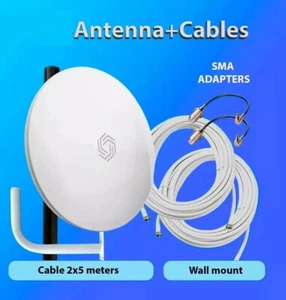 Outdoor 4G LTE MIMO Antenna 2x15dBi with 2x5M Cable SMA for Huawei ZTE Router - Afbeelding 1 van 5