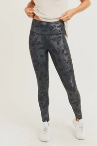 Mono B Black Foil Camo Leggings - Picture 1 of 3