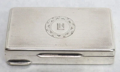 CAJA DE PASTILLAS VINTAGE RECTANGULAR PLATA 3" Foto 1 de 4