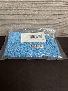 Glass Seed Beads 4mm Flat Round Shape Loose Bead Jewelry DIY Sky Blue - Picture 1 of 3