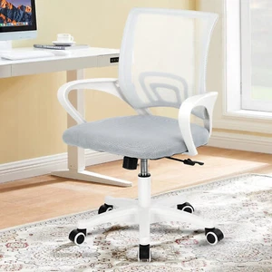 Swivel Mesh Ergonomic Office Chair Computer Desk Chairs Adjustable Height White - Picture 1 of 11