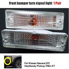 Crystal Front Bumper Signal Turn Light Fits 85-97 Nissan Navara D21 Hardbody UTE