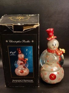 2008 Christopher Radko Snowswirl's Snowman Snowglobe - Picture 1 of 7