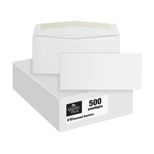 #10 Envelopes, Letter Size White Mailing Envelopes, 4-1/8x9-1/2 Inch, No Wind... - Picture 1 of 7