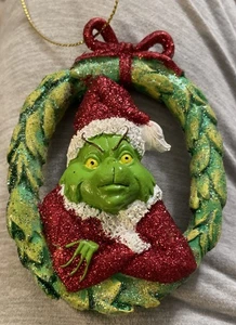 Adorno de árbol de Navidad vintage Dr. Seuss' Grinch hecho a mano - Imagen 1 de 5