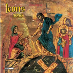 Calendario de pared Icons 2026 tamaño 12"X24" (cuando se abre), HECHO EN ALEMANIA - Imagen 1 de 4