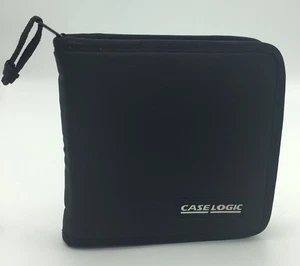 Case Logic CD/DVD/Blu-ray Case Wallet 24 Discs Black Zippered - Picture 1 of 4