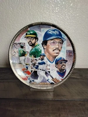 Reggie Jackson HOF ‘93 Sports Impressions Platinum Edition Collector Plate # 491 - Image 1 of 4