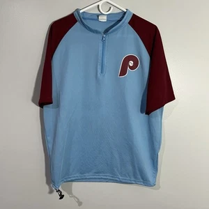 Philadelphia Phillies Jersey Shirt Large 1/4 Zip Hot Jacket Herr's Promo Retro - Picture 1 of 7