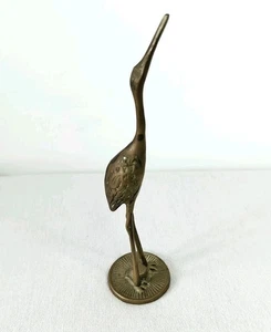 Vintage Messing versilbert Kranich Reiher Vogel Figur Dekor Statue  - Bild 1 von 6