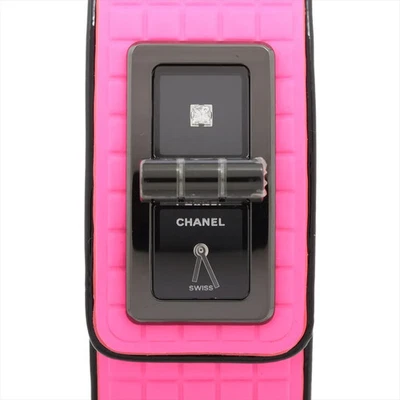 Chanel Cords Coco Electro H6822 SS × cuero × goma QZ esfera negra Foto 1 de 4