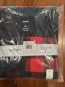 Hombres 2XL Sonoma Goods for Life Franela Top e Inferior Pantalones Conjunto para Dormir Pijama NUEVO - Imagen 1 de 7