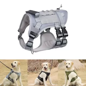 Imbracatura Tattica per Cani con Manico No-pull Grande Gilet per Cani Militari US Working Dog - Foto 1 di 27