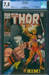 Thor #165 prima apparizione completa Adam Warlock Jack Kirby Stan Lee CGC 7.5 - Foto 1 di 2