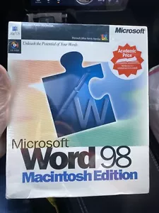 CD-ROM vintage Microsoft Word 98 edición Macintosh nuevo en caja sellada - Imagen 1 de 7