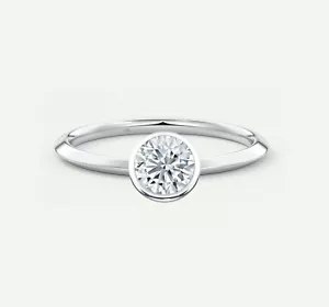 5/8 kt runder F/VS Lab Created gewachsener Diamant Verlobungsring Einfassung 14 K Weißgold - Bild 1 von 1