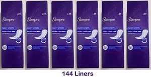 (6 Pack) 144 Siempre Panty Liners Extra Long With Aloe Vera Odour Protection - Picture 1 of 1