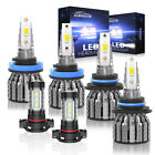 For Dodge Charger 2011 - 2014 Enhanced Beam LED Headlights + Fog Lights 6x Bulbs