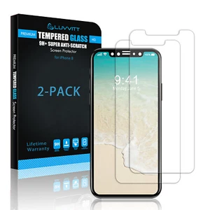 Luvvitt 2 Pack Tempered Glass Screen Protector for iPhone 13 and 13 Pro 6.1" - Picture 1 of 7