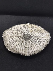 Vintage Evening Beaded Handbag Purse Clutch Made In Hong Kong Chain Strap & Snap - Picture 1 of 11