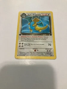 2000 Team Rocket Dark Dragonite 22/82 Pokémon 1st Edition Rare Moderately Played - Picture 1 of 2