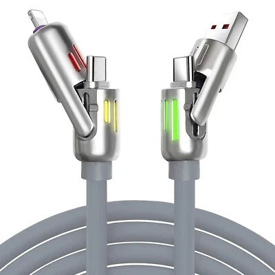 4 in 1 Multi-USB Charging Cable - MAX 240W Fast Charging/With USB A+ Type-C 4ft - Image 1 of 4