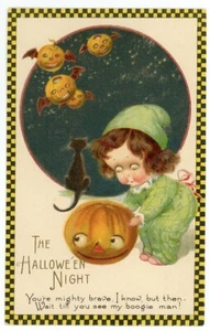 Batlanterns Halloween Winsch Frexias a cuadros con borde niña gato negro - Imagen 1 de 2