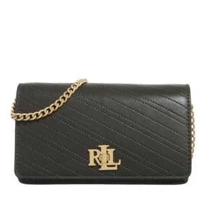 NWT Lauren Ralph Lauren Leather Wallet Dark Olive - Picture 1 of 5